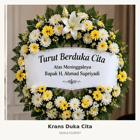 Krans Bunga Duka Rumah Duka Sentosa