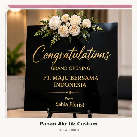 Papan Bunga Akrilik Rumah Duka Sentosa